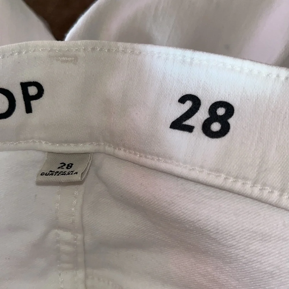 J. Crew white 9” Billie demi boot crop jeans with frayed hem size 28 - Picture 8 of 9
